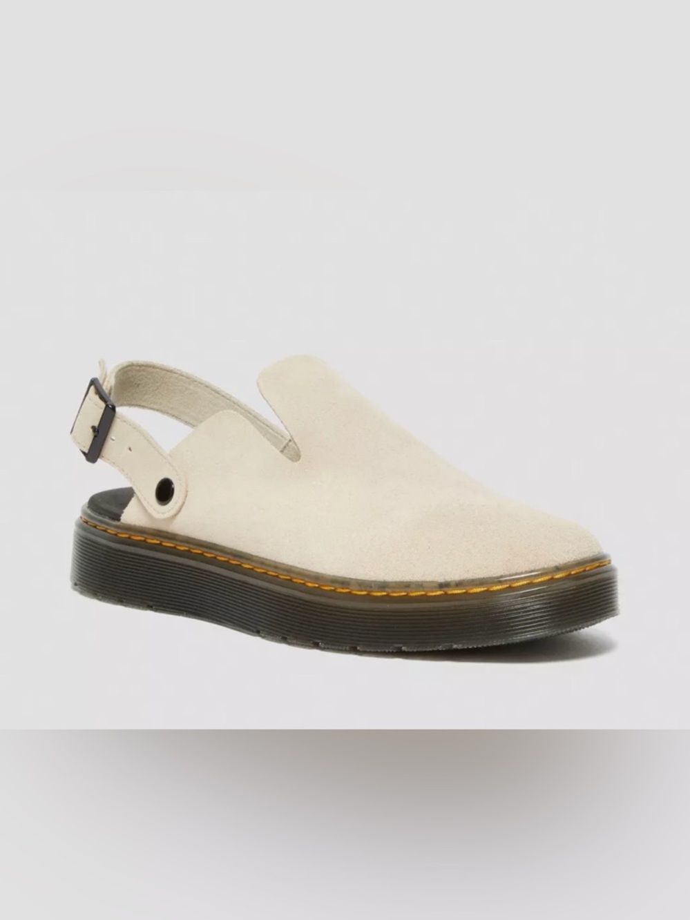 Dr. Martens Cream Suede Slingback Loafer